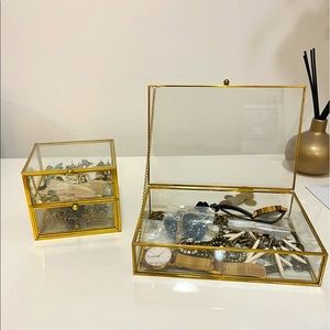 Gold west elm jewelry cases in great condition!